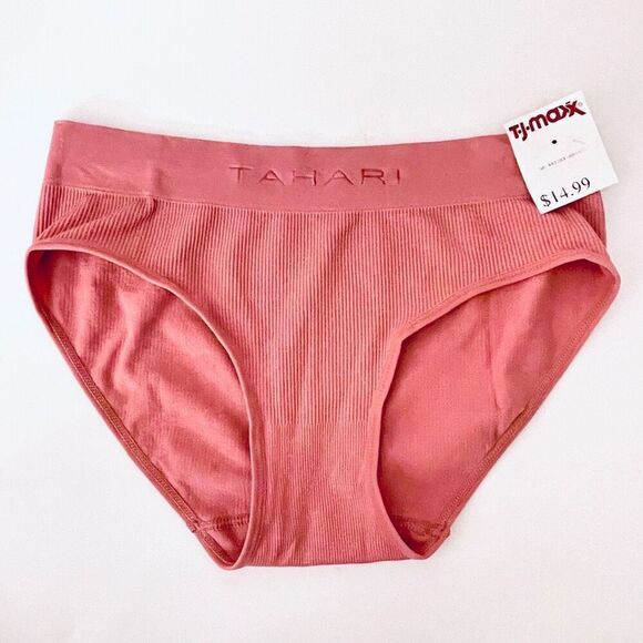 NWT TAHARI M Pink Seamless Super Stretchy Hipster Discontinued Bikini Panty - Picture 1 of 12